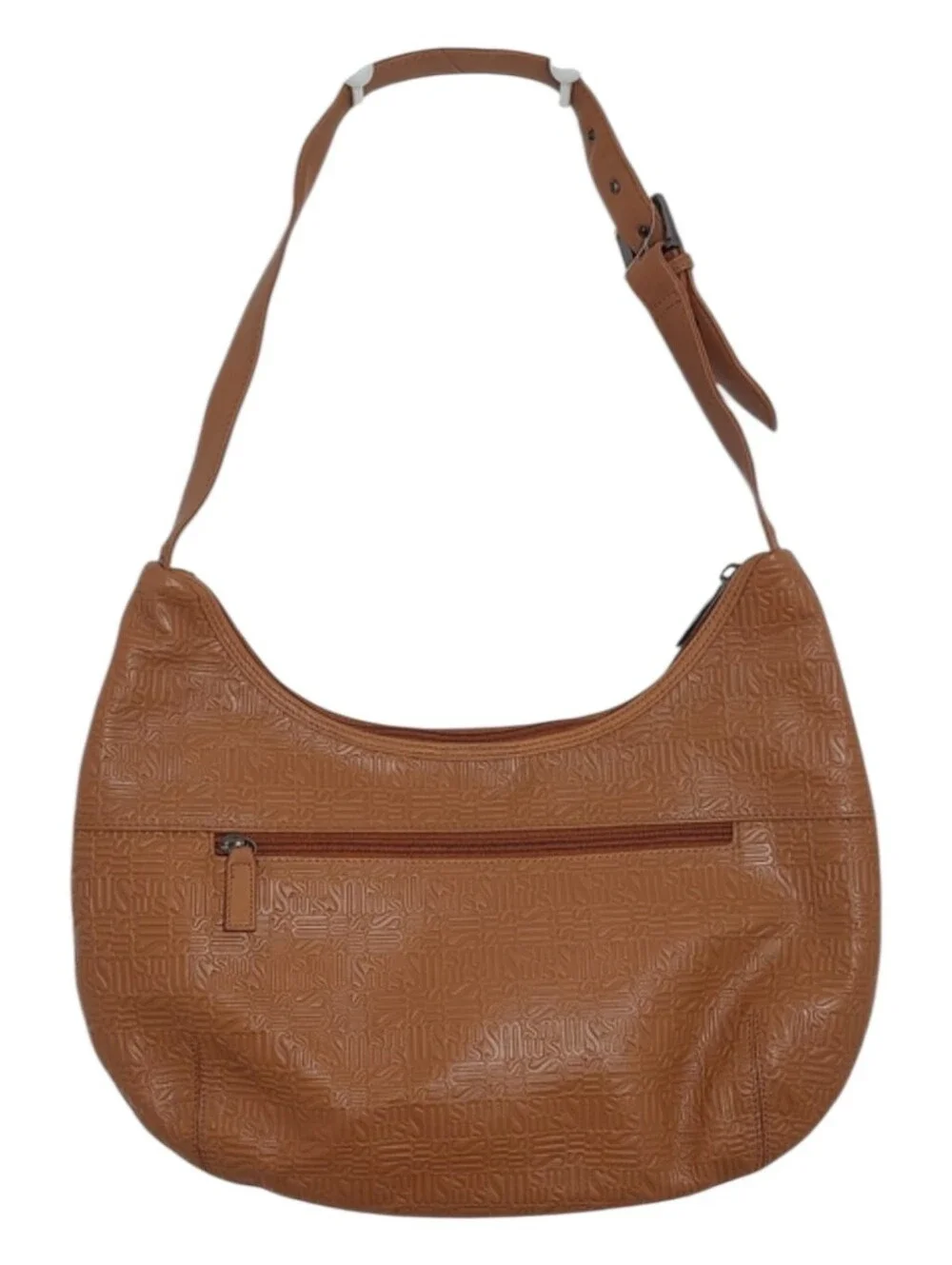 Stone Mountain Bag Embossed Tan Leather Shoulder Hobo Purse